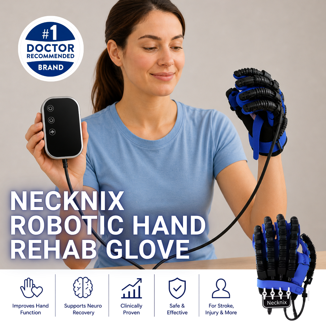 Necknix RehabGlove Pro - Portable Stroke Rehabilitation Finger Exerciser