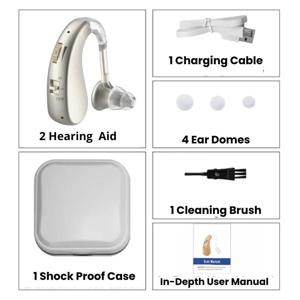 Prothèses auditives rechargeables (paire de 2) 