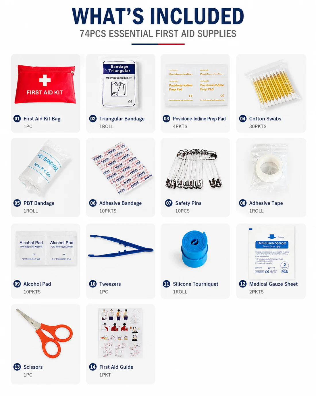 Necknix™ 74-in-1 First Aid Kit