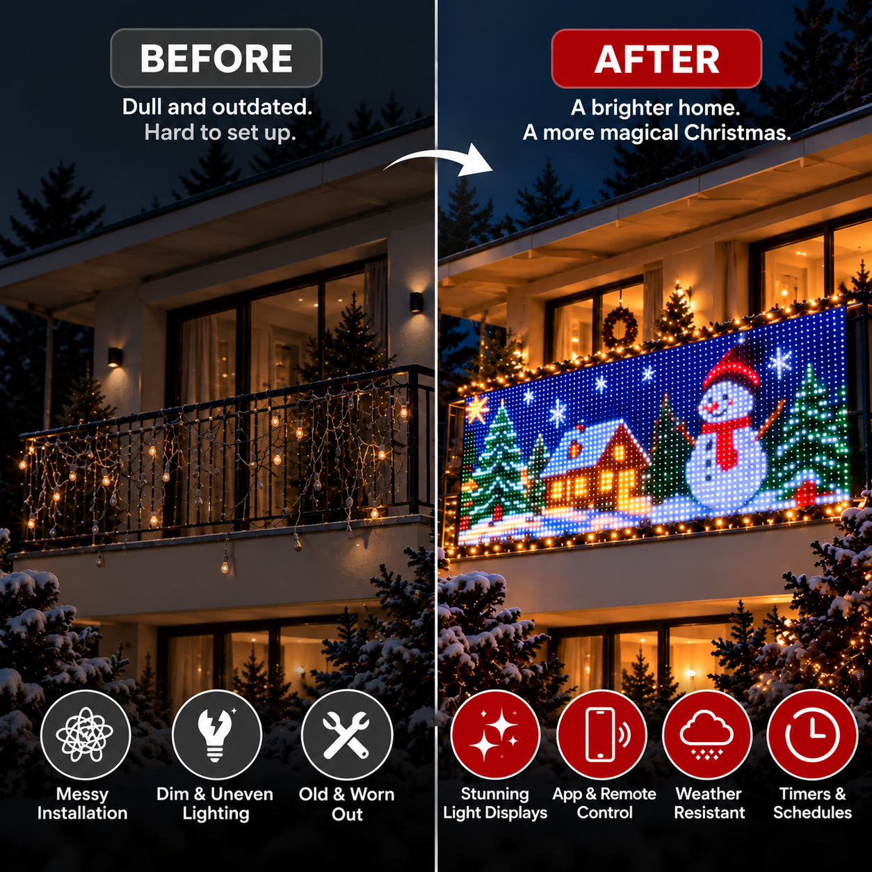 Smart Animated Christmas Lights - Christmas Decorations Lights