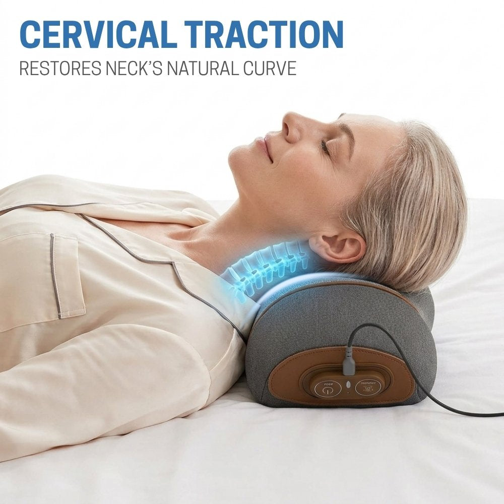 NeckNix™ Thera-Align: Dispositivo de tracción cervical térmico premium