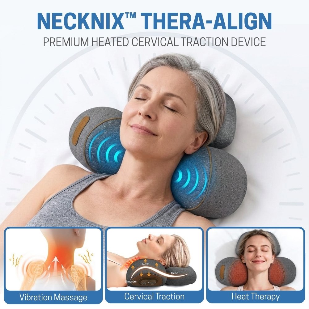 NeckNix™ Thera-Align: Dispositivo de tracción cervical térmico premium