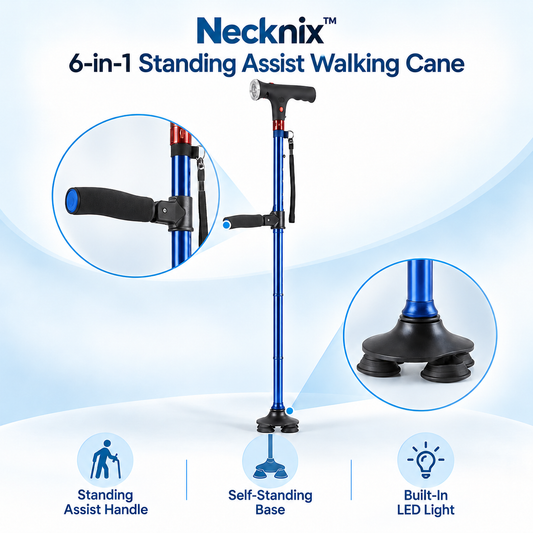6-in-1  Stand Secure Walking Cane