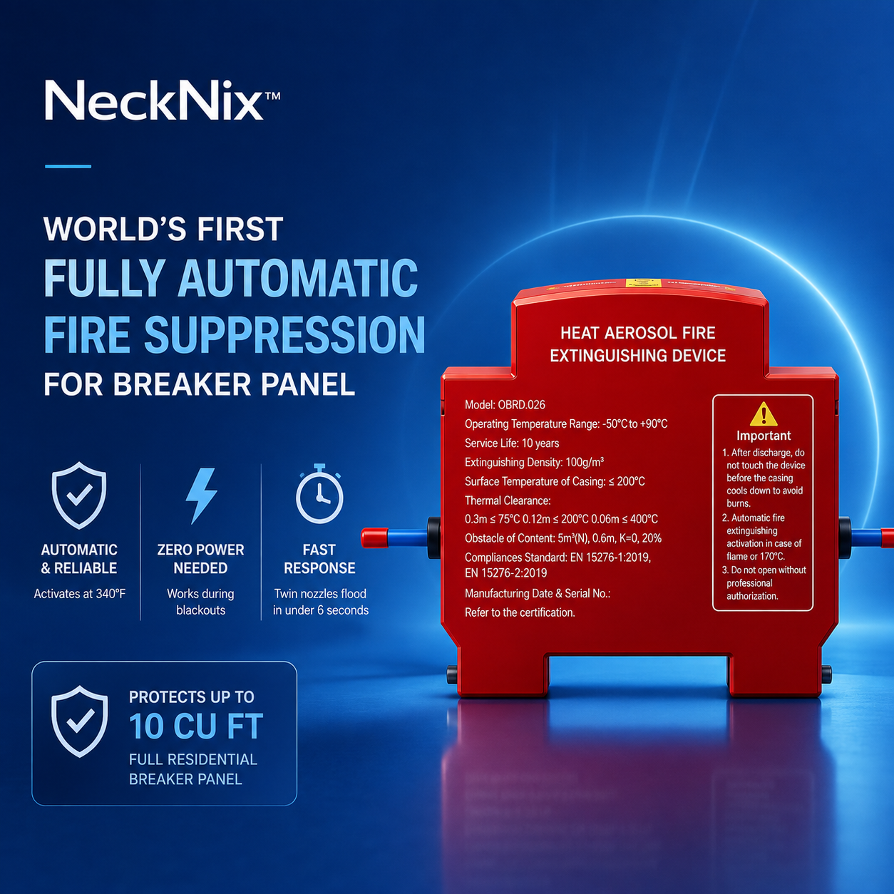 NeckNix™ Automatic Fire Guard