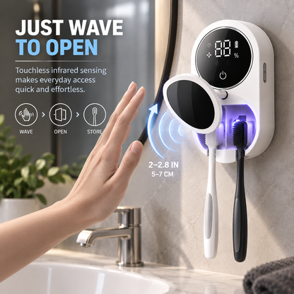 UV-C Toothbrush Sanitizer & Dryer with Touchless Sensor
