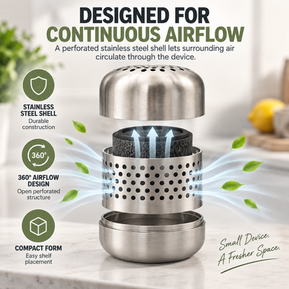 Stainless Steel Refrigerator Odor Eliminator