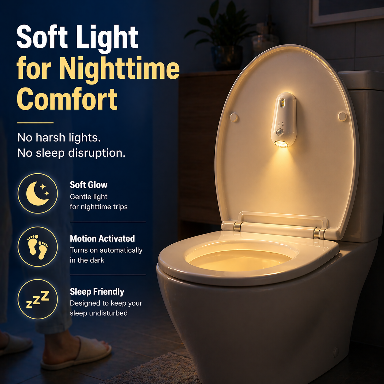 Self Cleaning UV Toilet Sanitizer & Night Light
