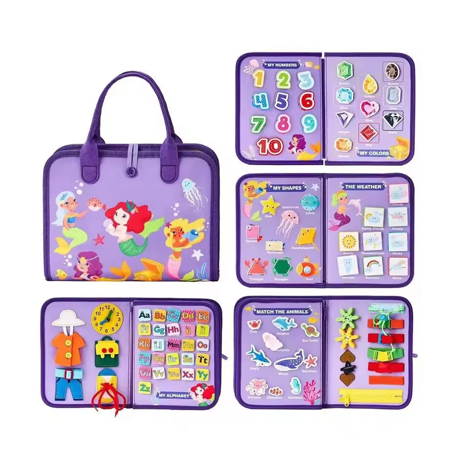 Montessori Busy Board - Sensory-Rich, Skill-Building Educational Toy
