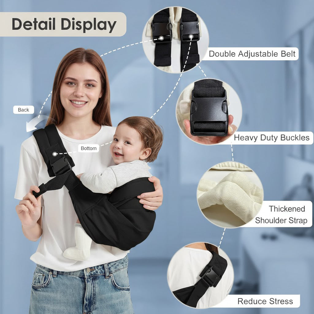 Cilious™ Ergonomic Baby Sling - Hands-Free, Pain-Free Carrier