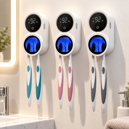 UV-C Toothbrush Sanitizer & Dryer with Touchless Sensor
